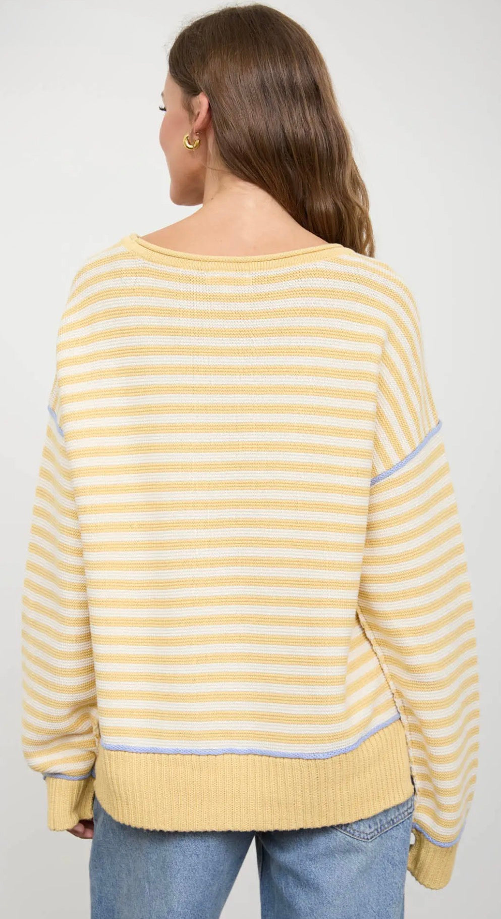 Striped Yellow & Cream Knit Sweater