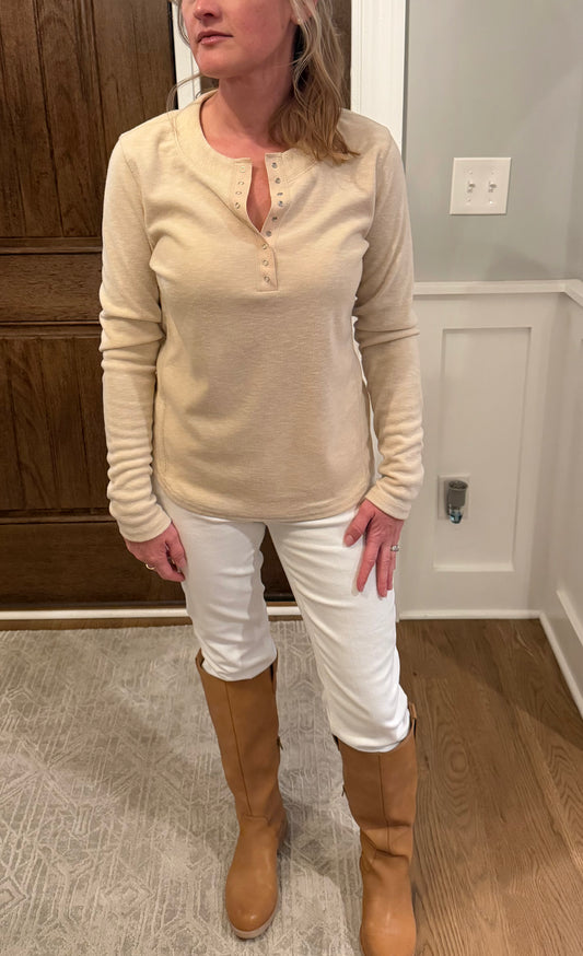 The "Henley" Hem Knit Top