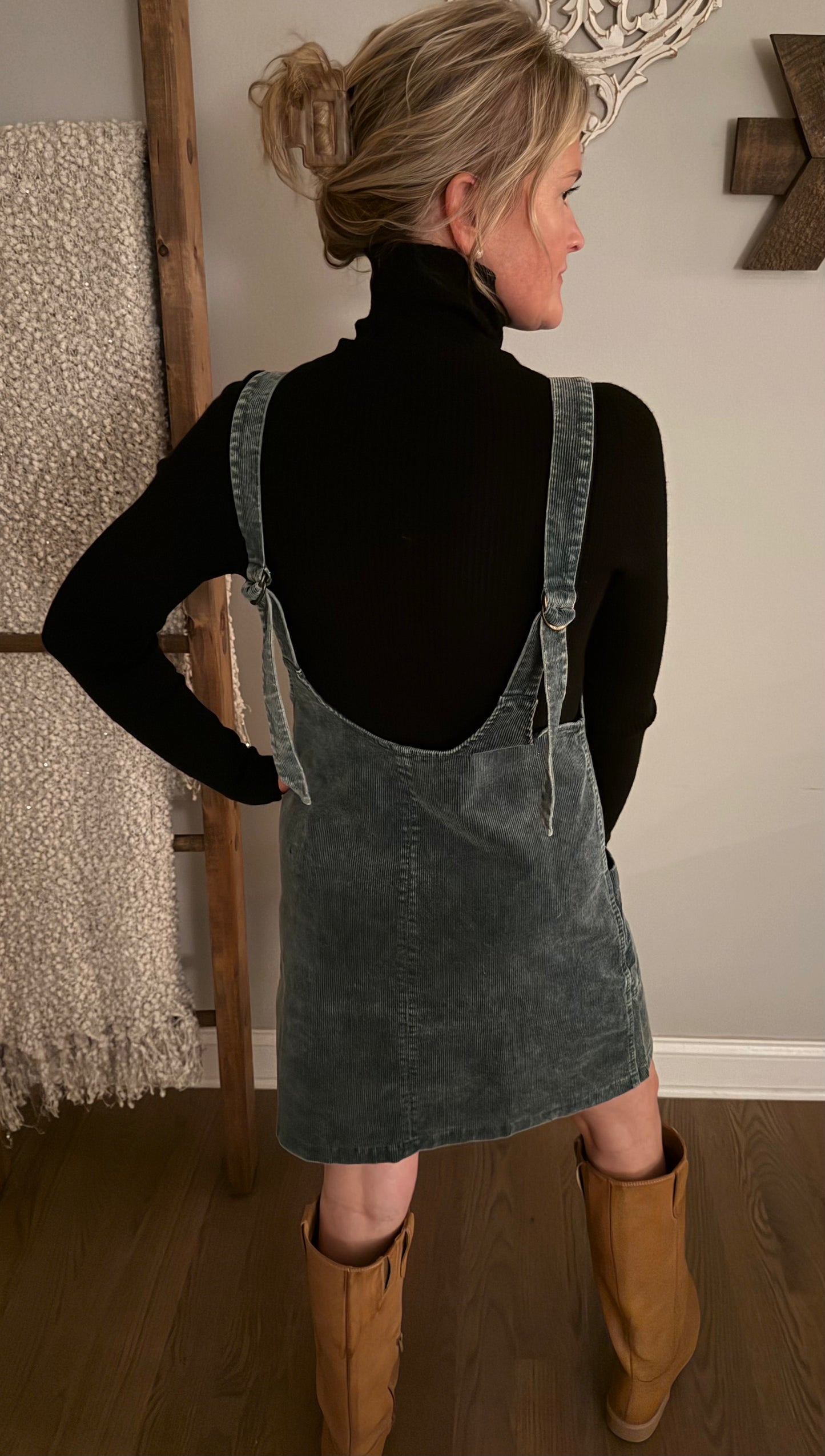 The "Tessa" Corduroy Overall Dress