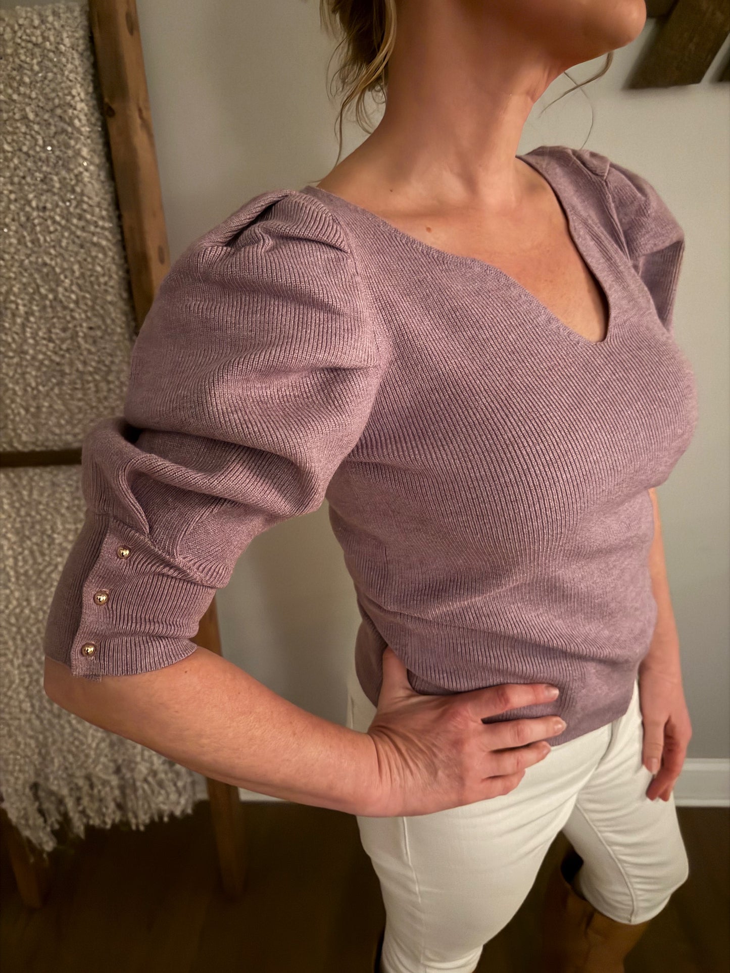 The "Sabrina" Lavender Sweater