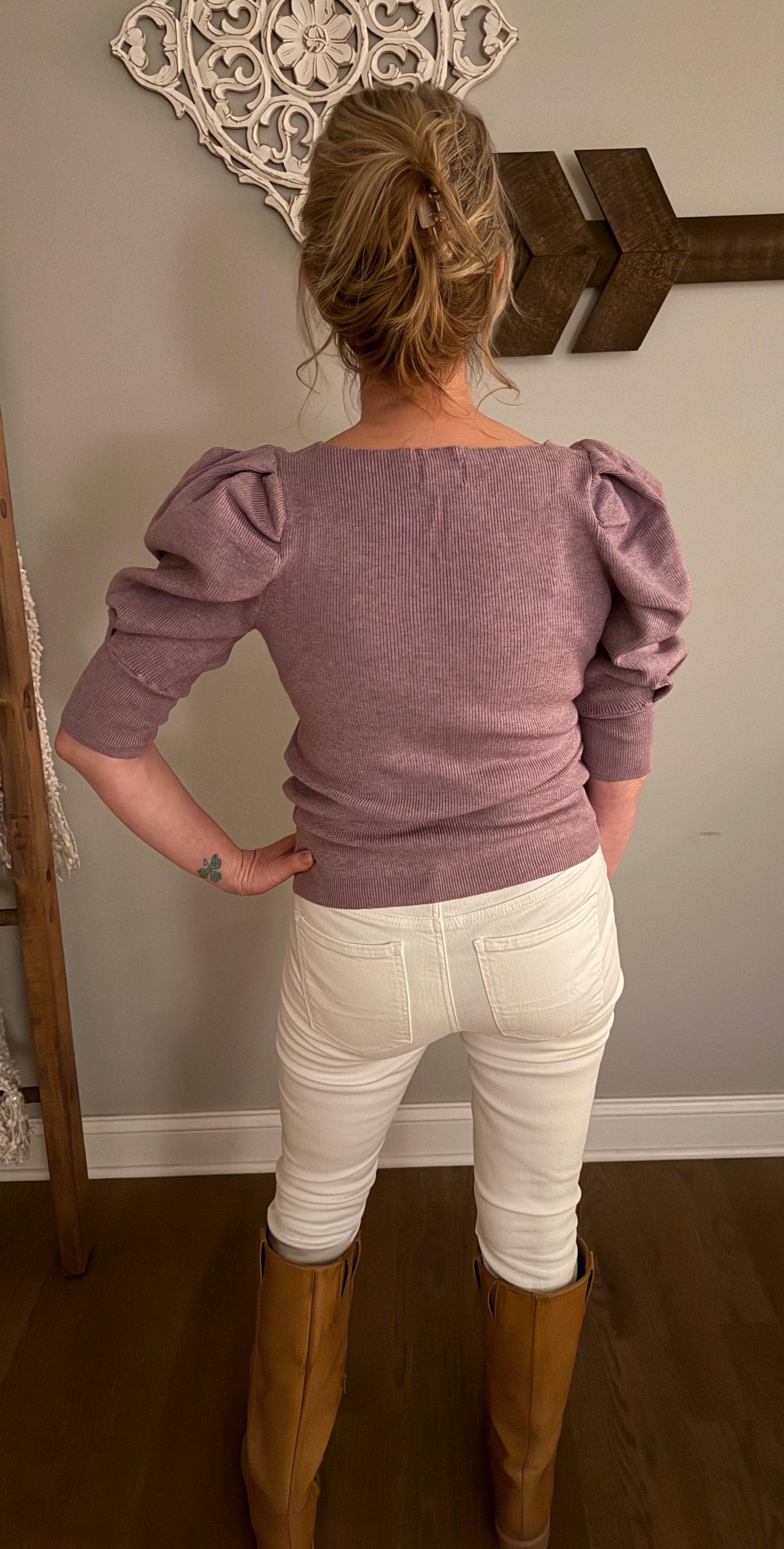 The "Sabrina" Lavender Sweater