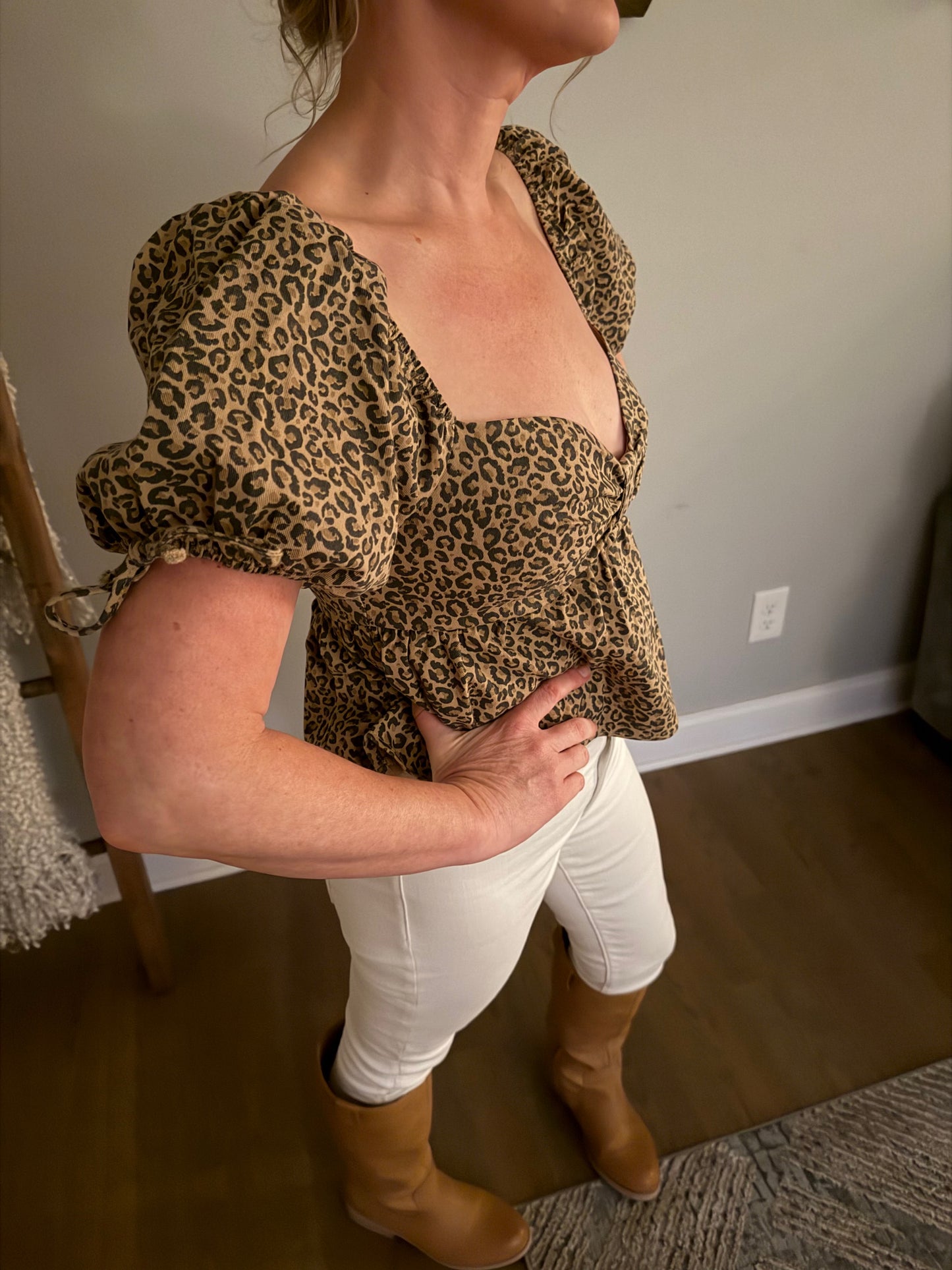 The "Ruby" Leopard Top