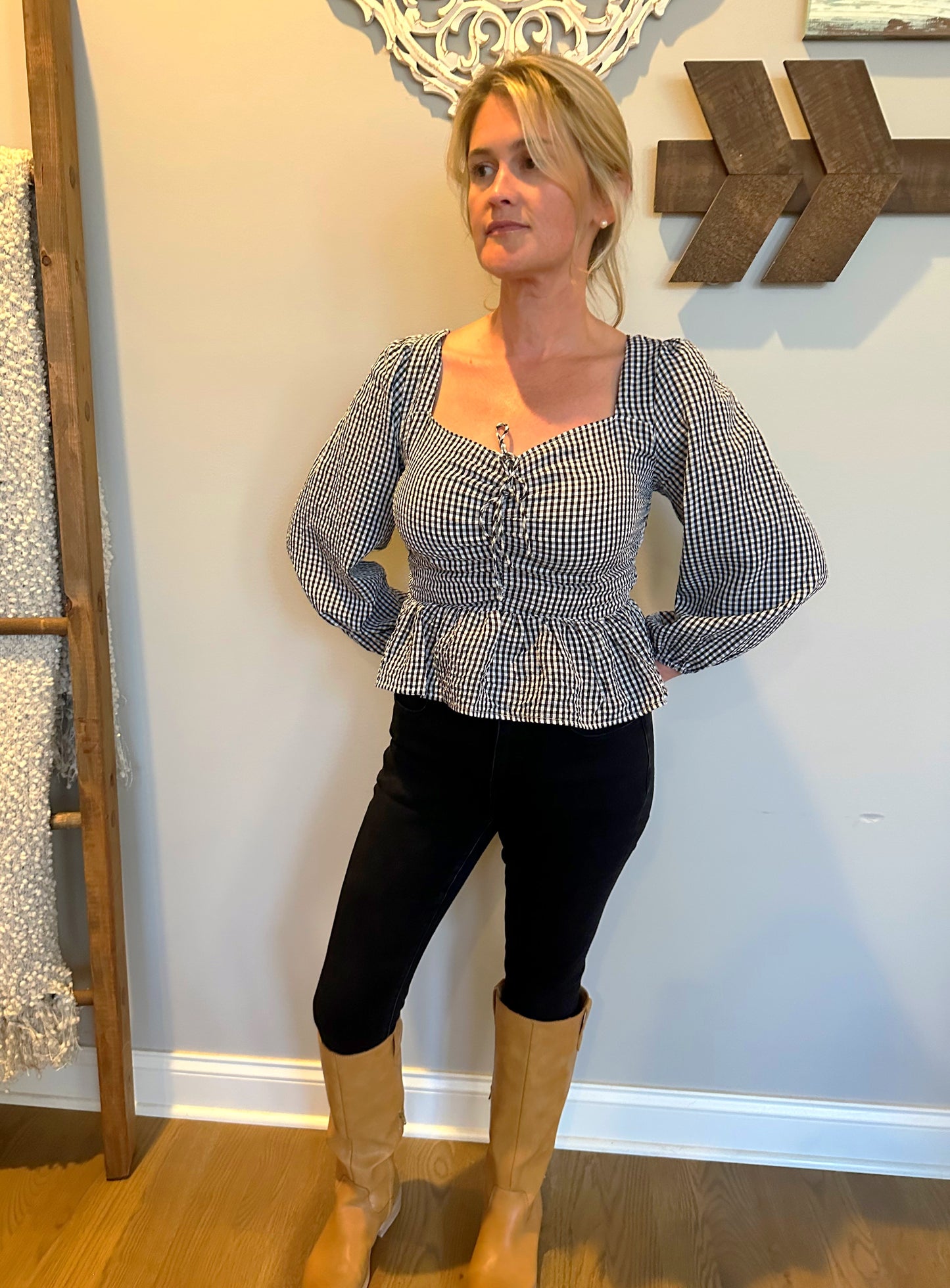 The "Laurel" gingham top