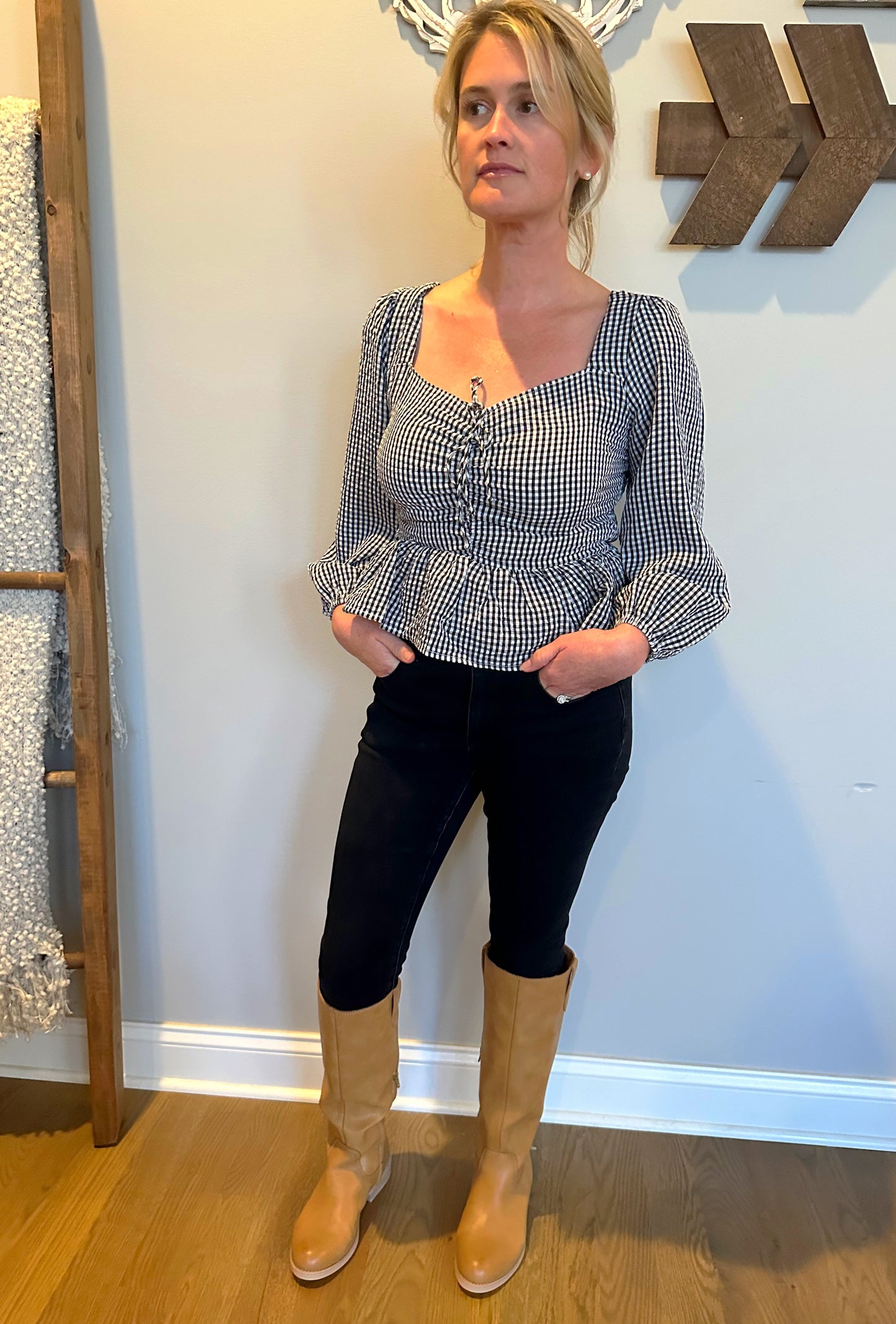 The "Laurel" gingham top