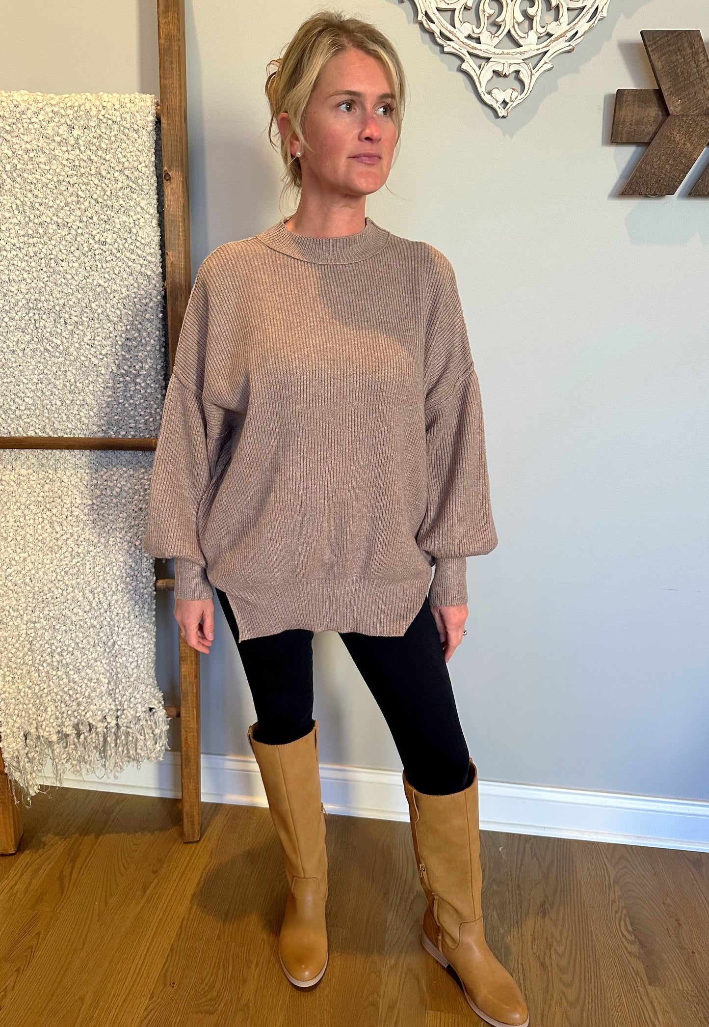 The "Maple" Mock Neck Sweater