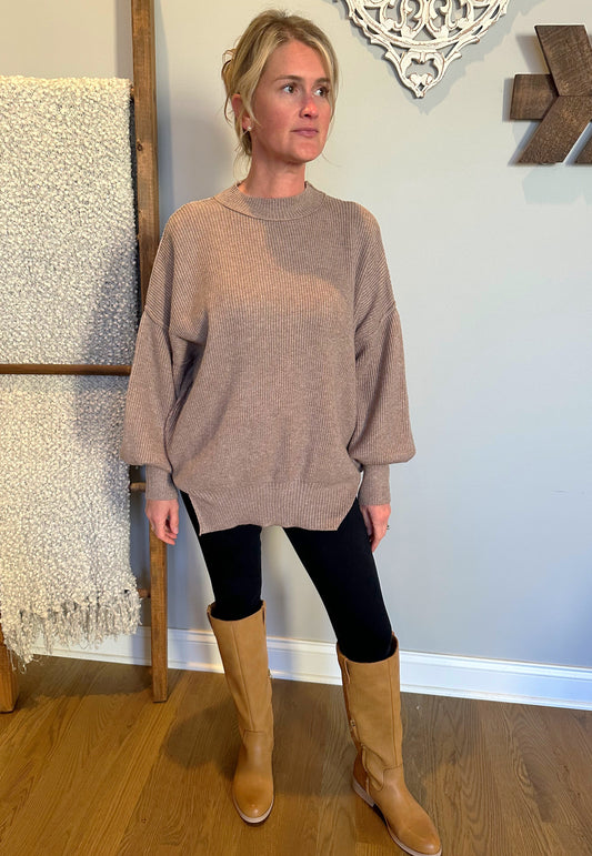 The "Maple" Mock Neck Sweater