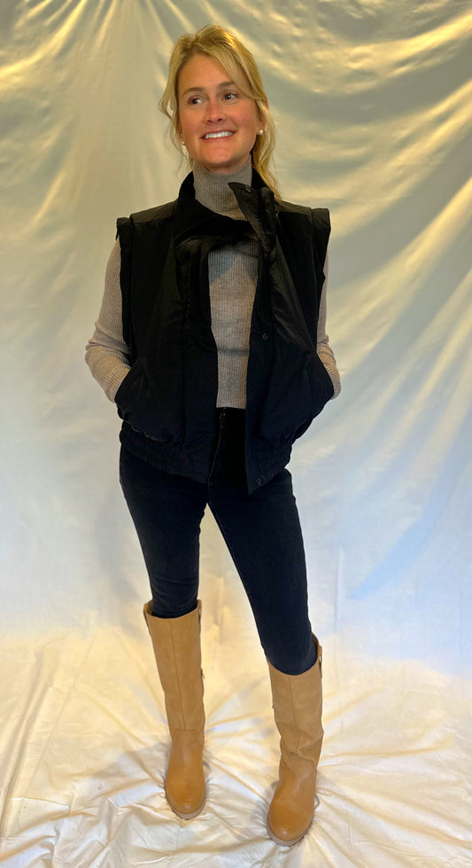 The "Aspen" Bomber Puffer Vest