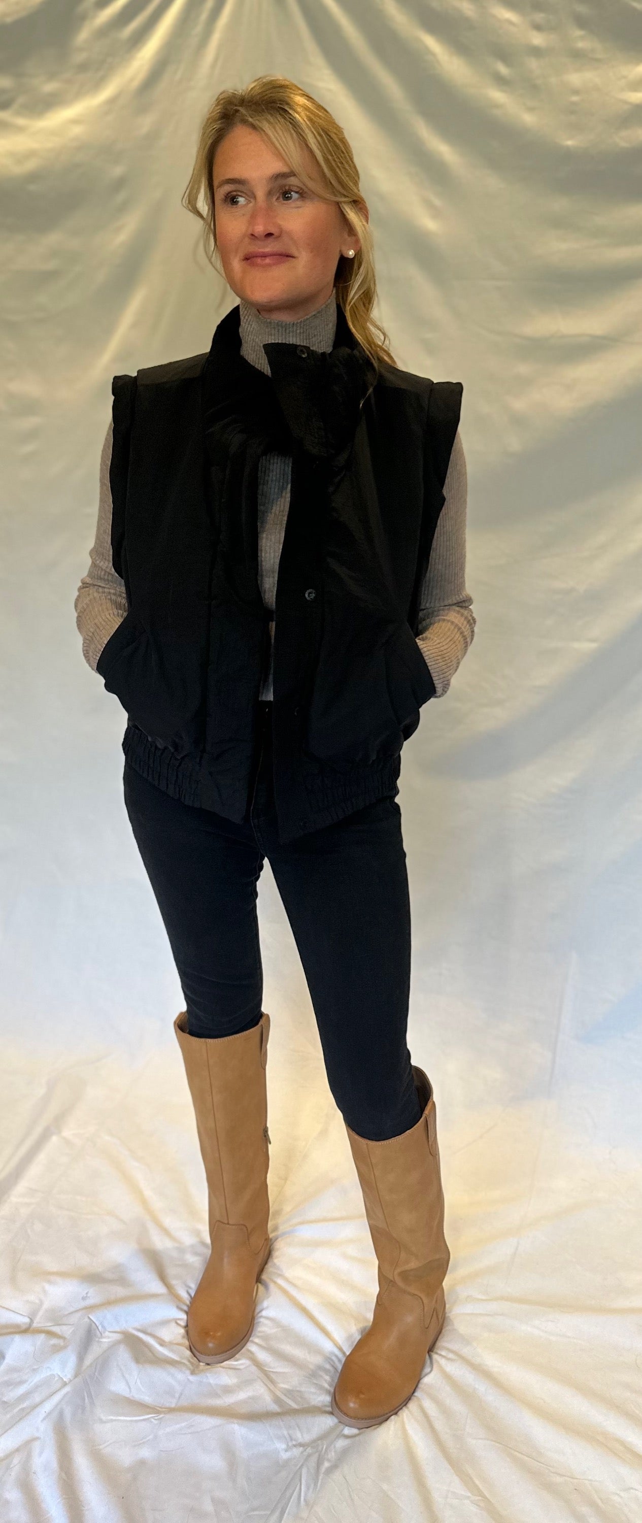 The "Aspen" Bomber Puffer Vest